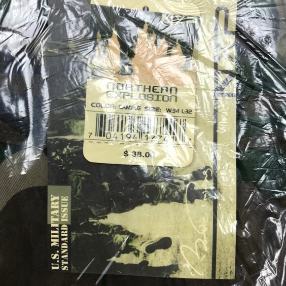 Northern Explosion Military Militia Camaflage Cargo Pants Size W34 x L32 NWT - Picture 3 of 5